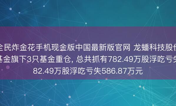 全民炸金花手机现金版中国最新版官网 龙蟠科技股价跌3%， 广发基金旗下3只基金重仓， 总共抓有782.49万股浮吃亏失586.87万元